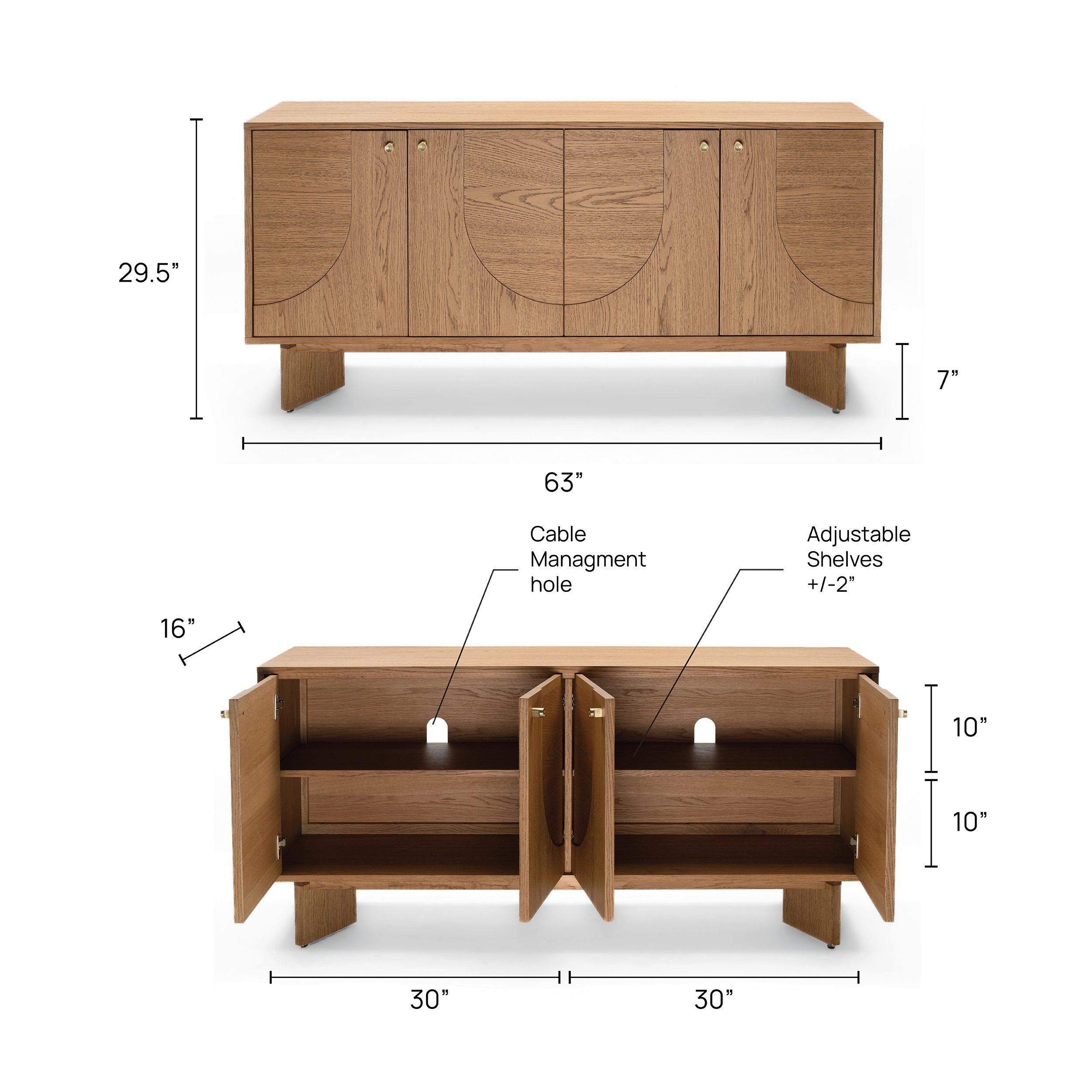 Zahra 63" Sideboard