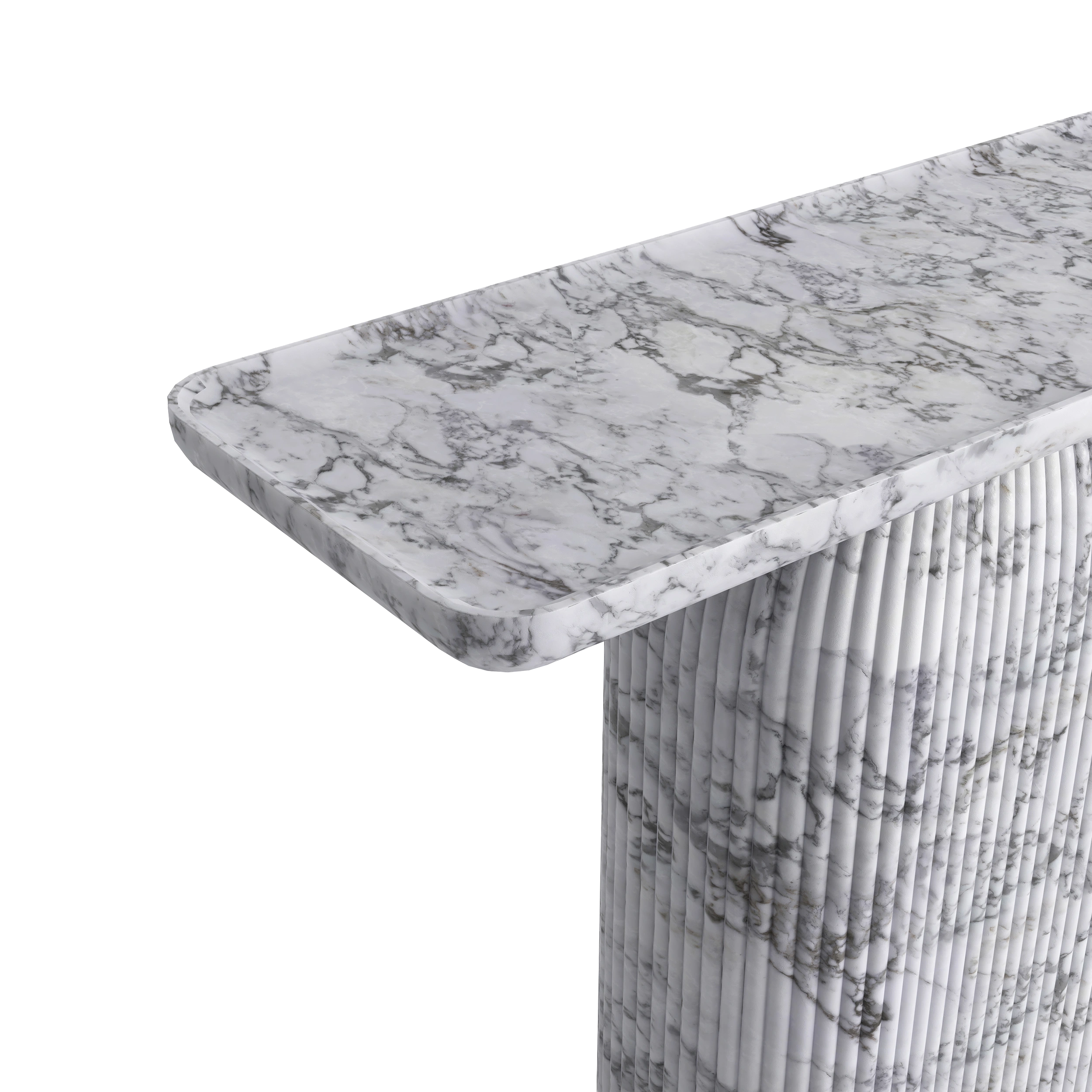 Capri Console Table #finish_faux-white-marble
