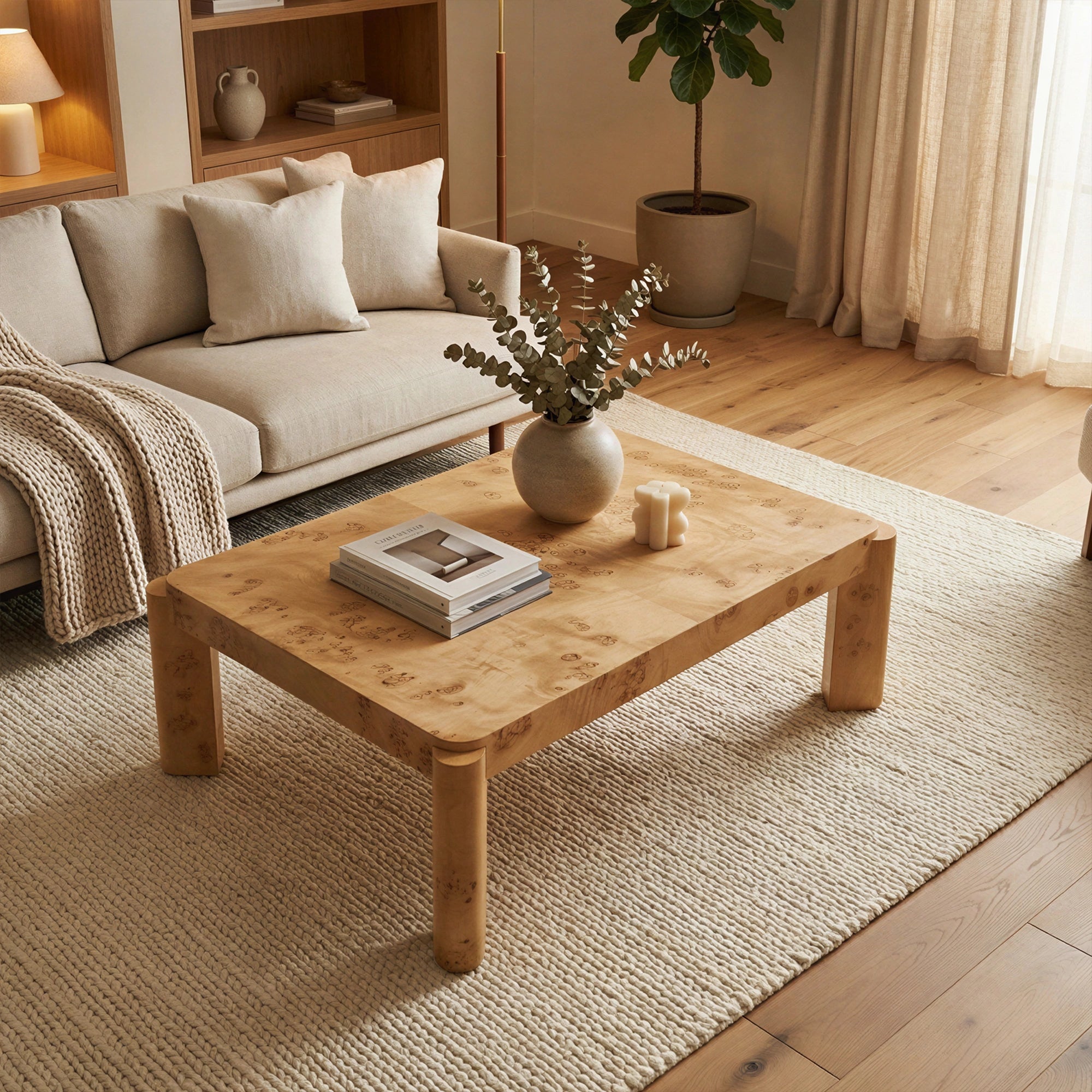 Chorus 45" Coffee Table #finish_maple-burl