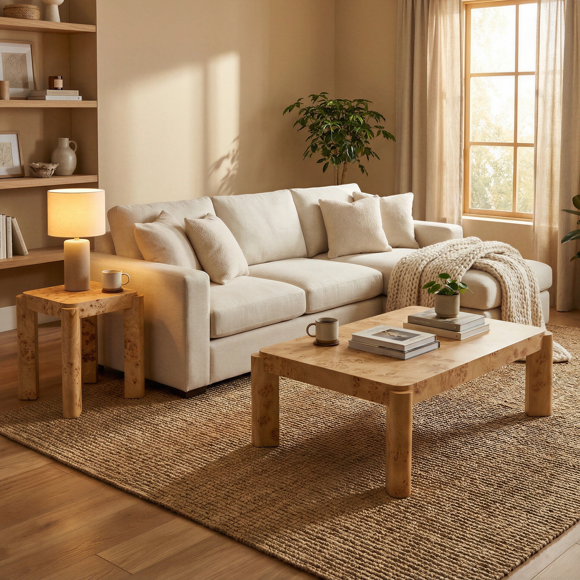 Chorus 45" Coffee Table #finish_maple-burl