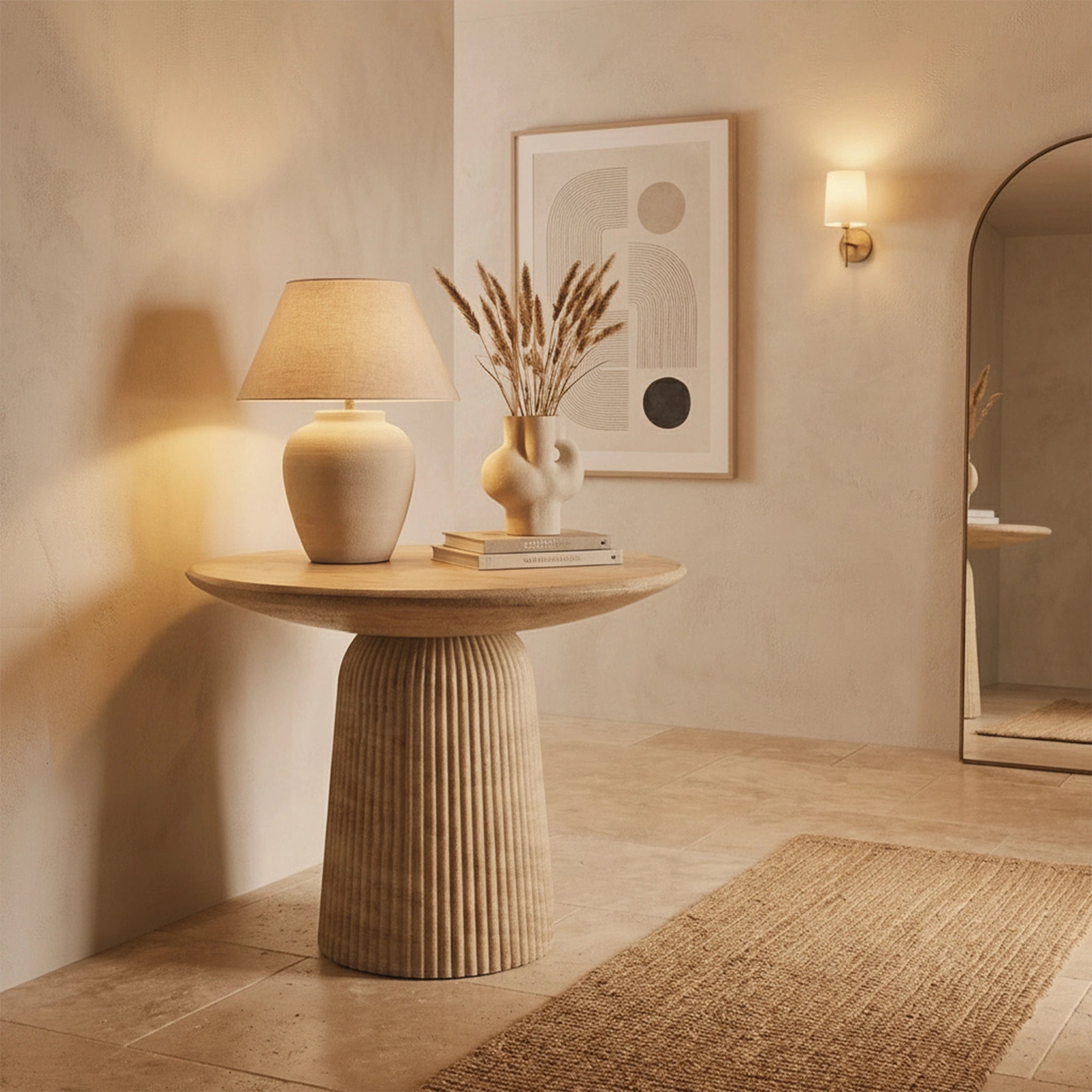 Maddox Bistro Table #finish_faux-travertine