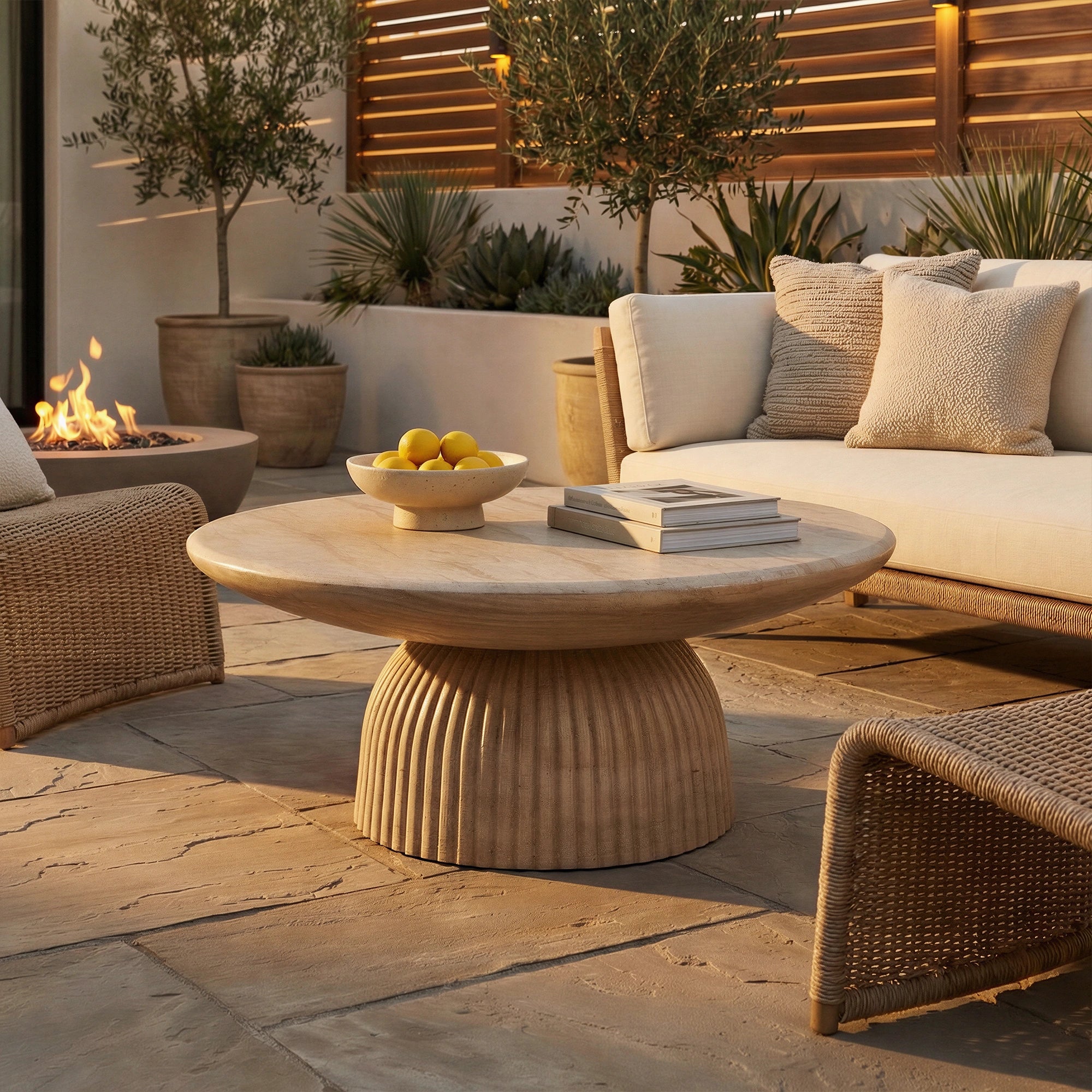 Maddox Coffee Table #finish_faux-travertine