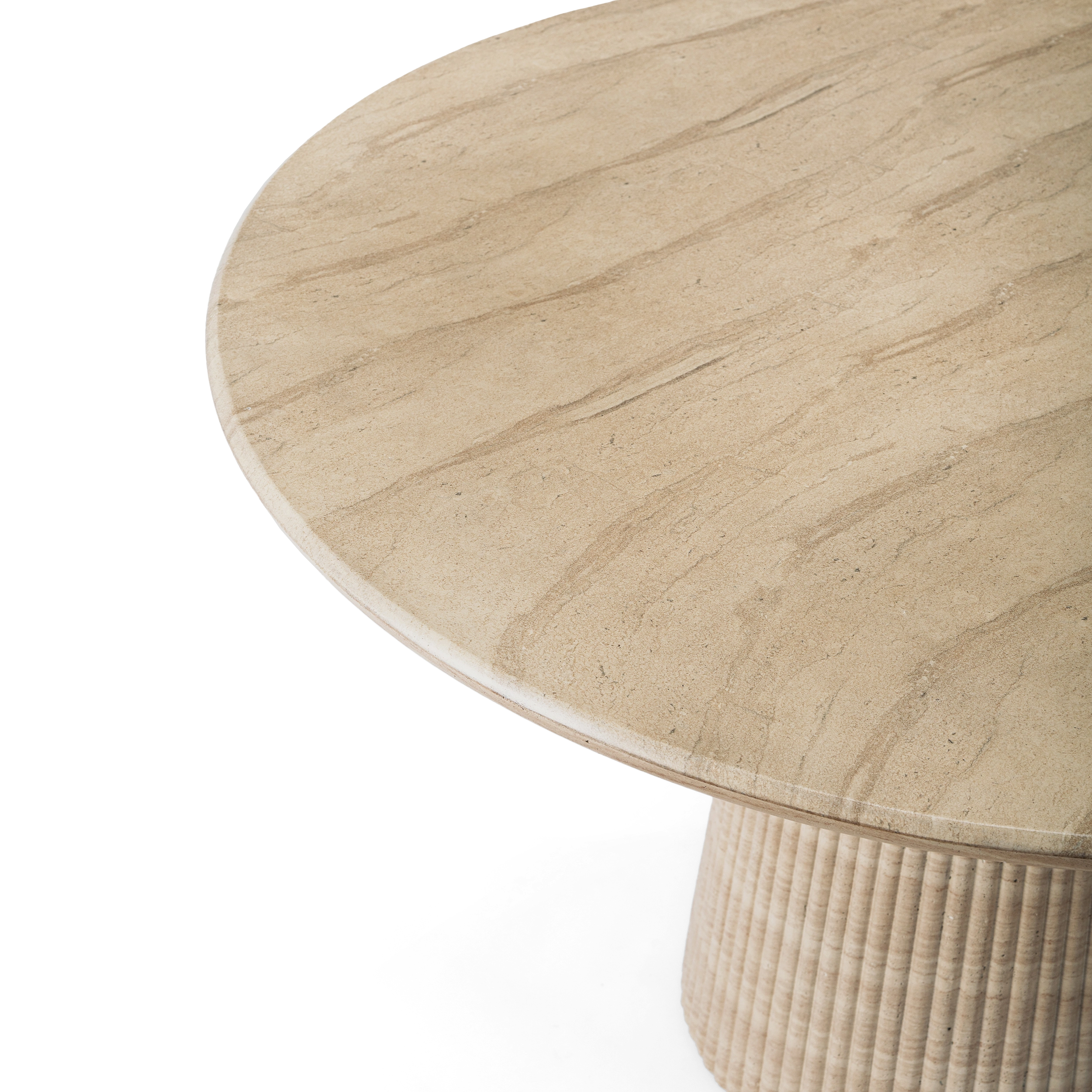 Maddox 54" Dining Table #finish_faux-travertine