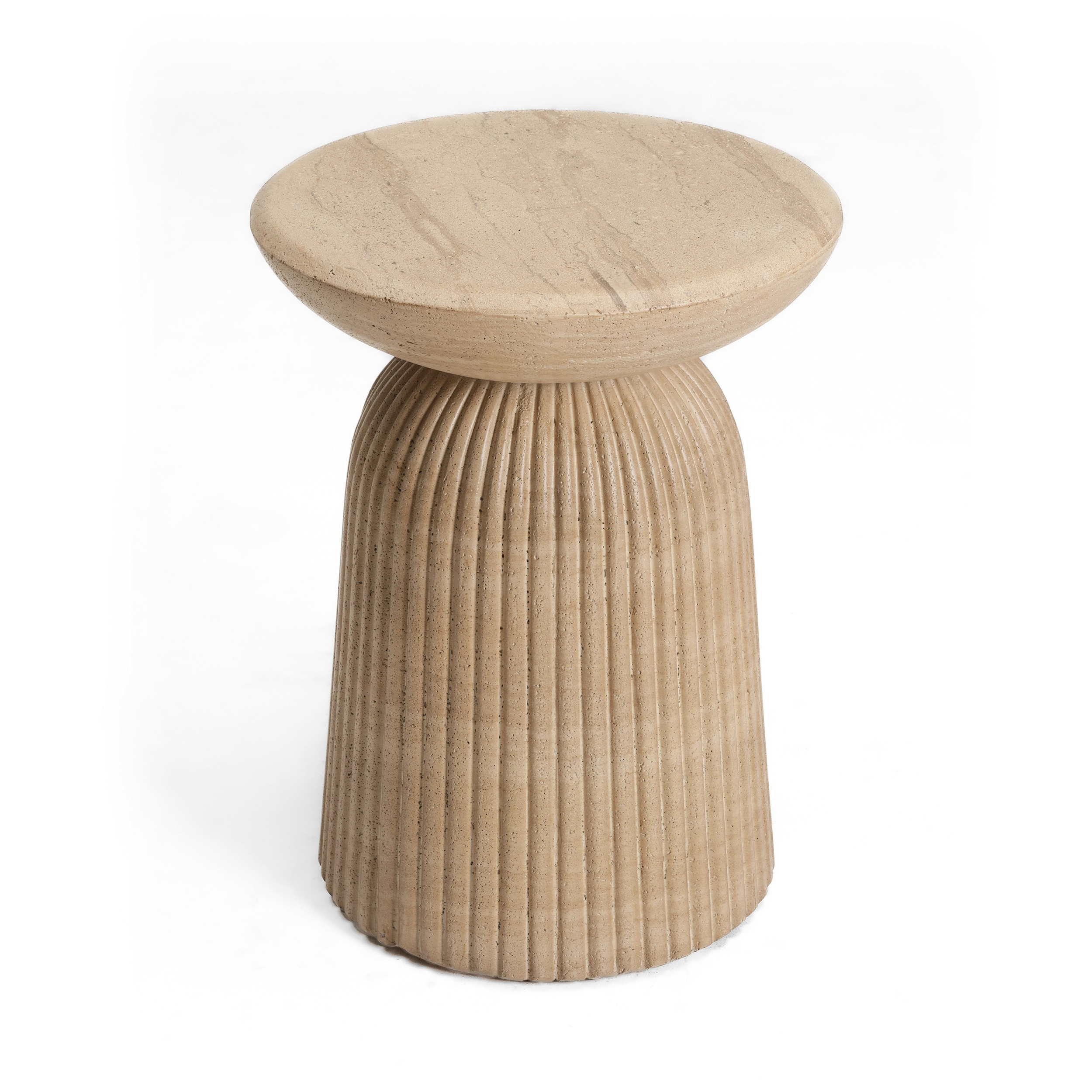 Maddox Side Table #finish_faux-travertine