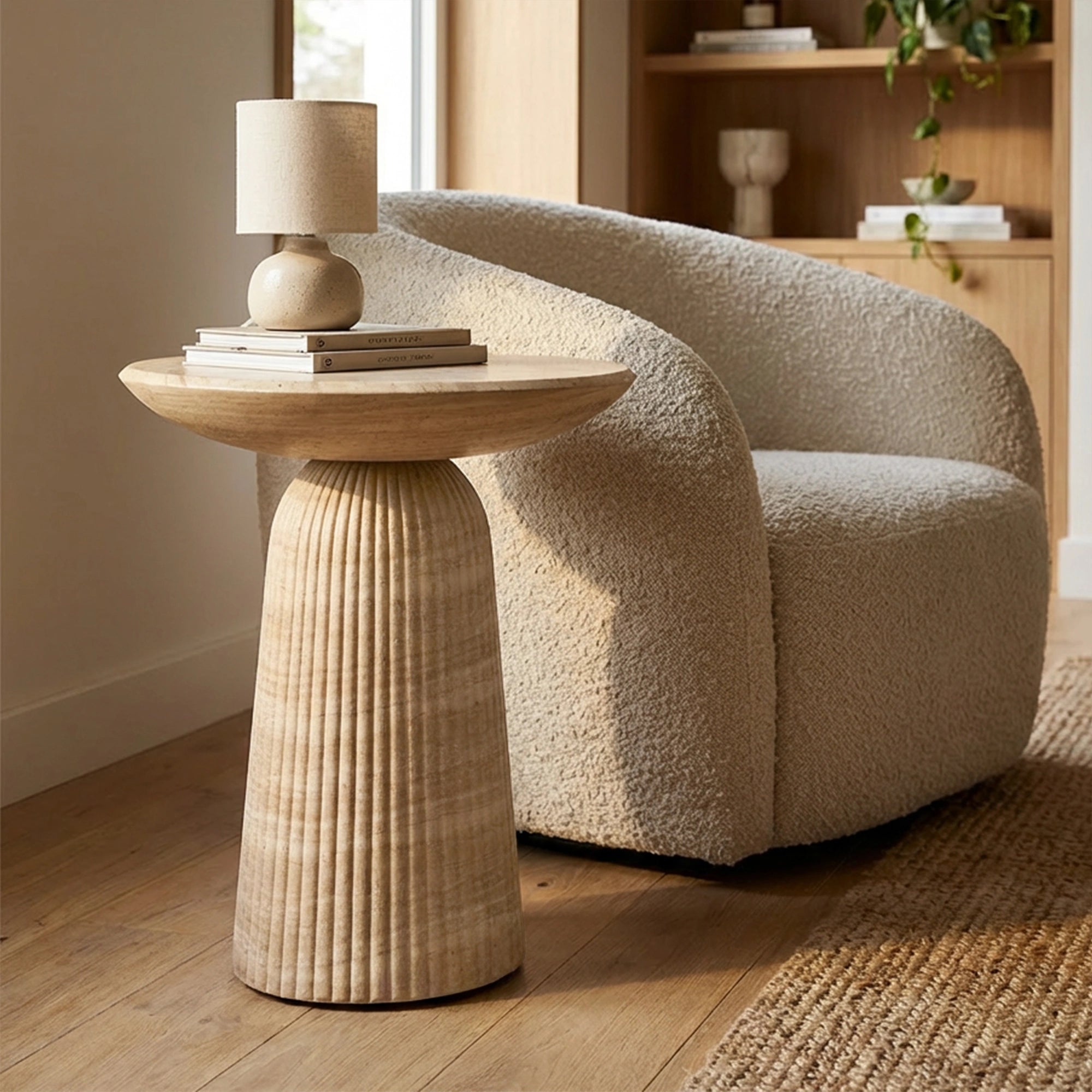 Maddox Side Table #finish_faux-travertine