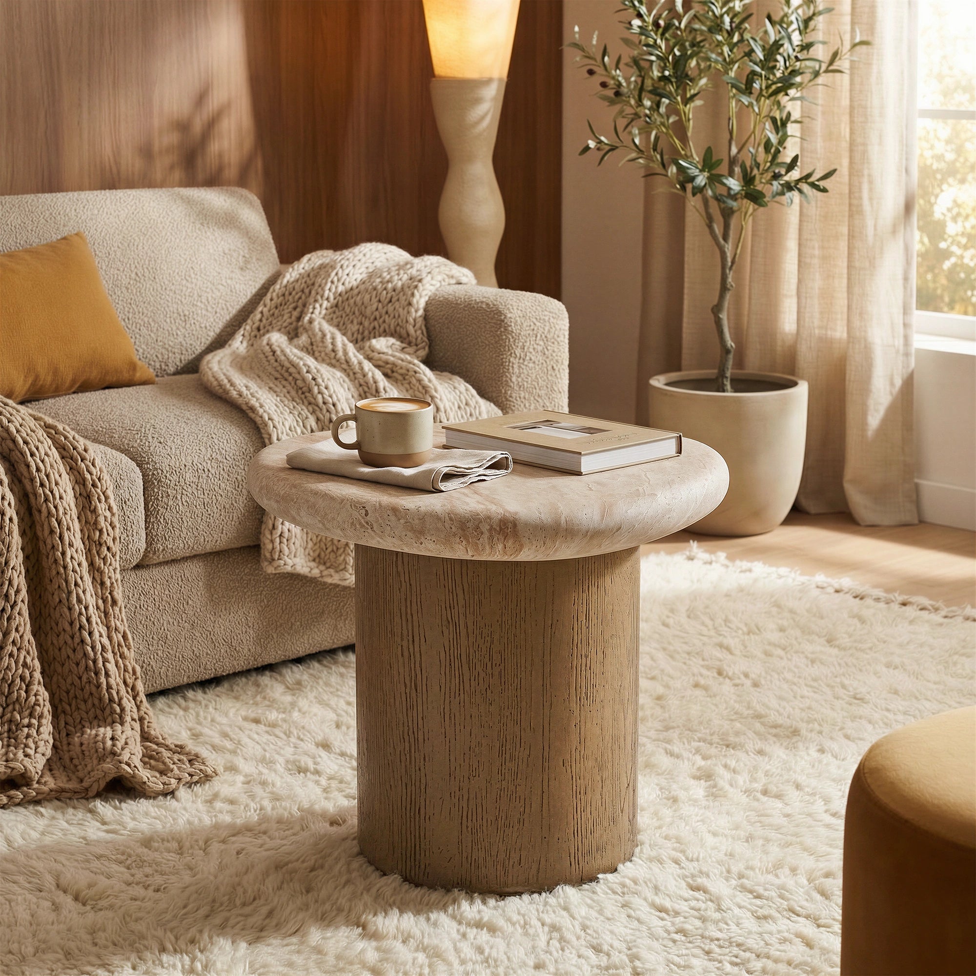 Marbello Nesting Table #finish_faux-travertine