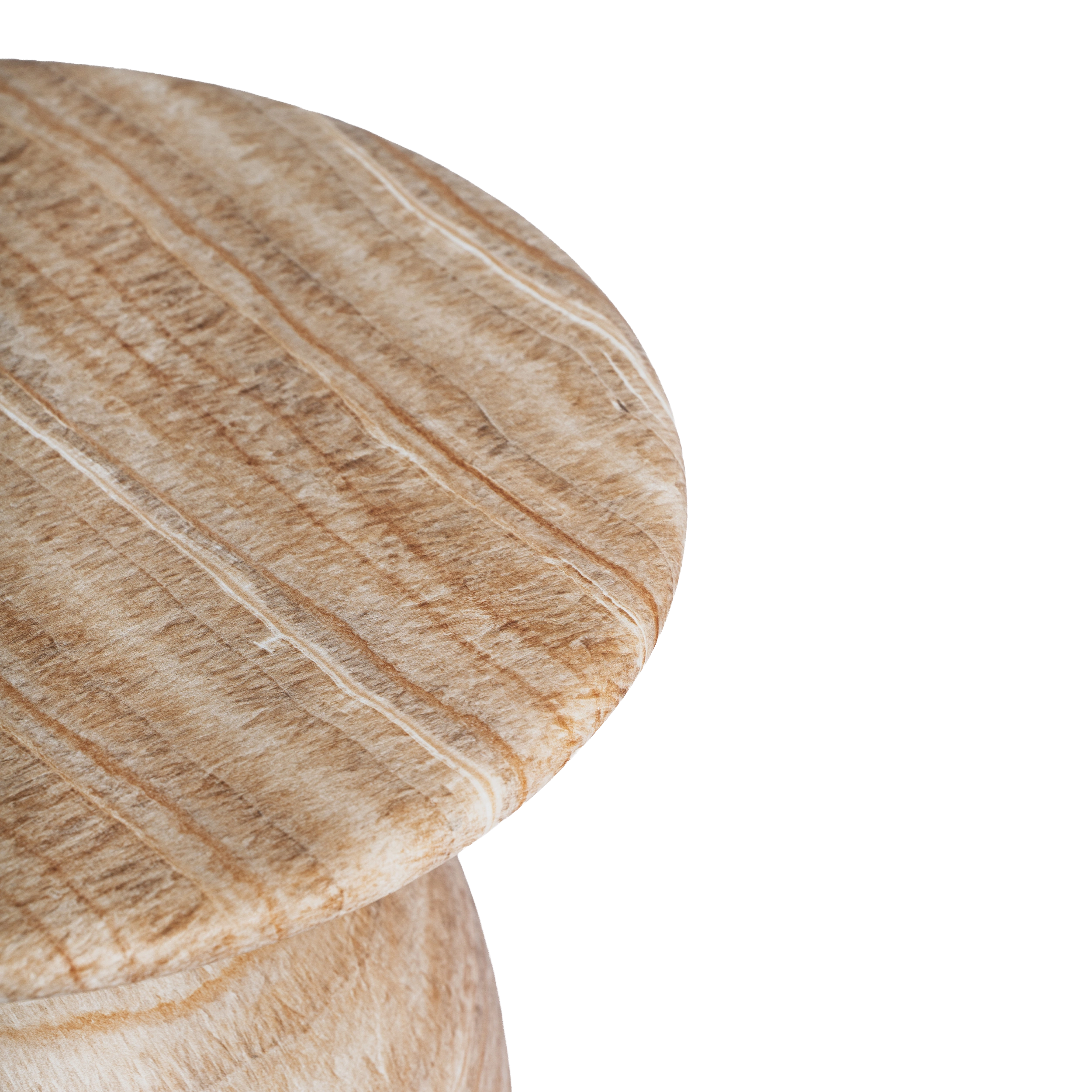 Miriam Side Table #finish_faux-onyx-honey-travertine