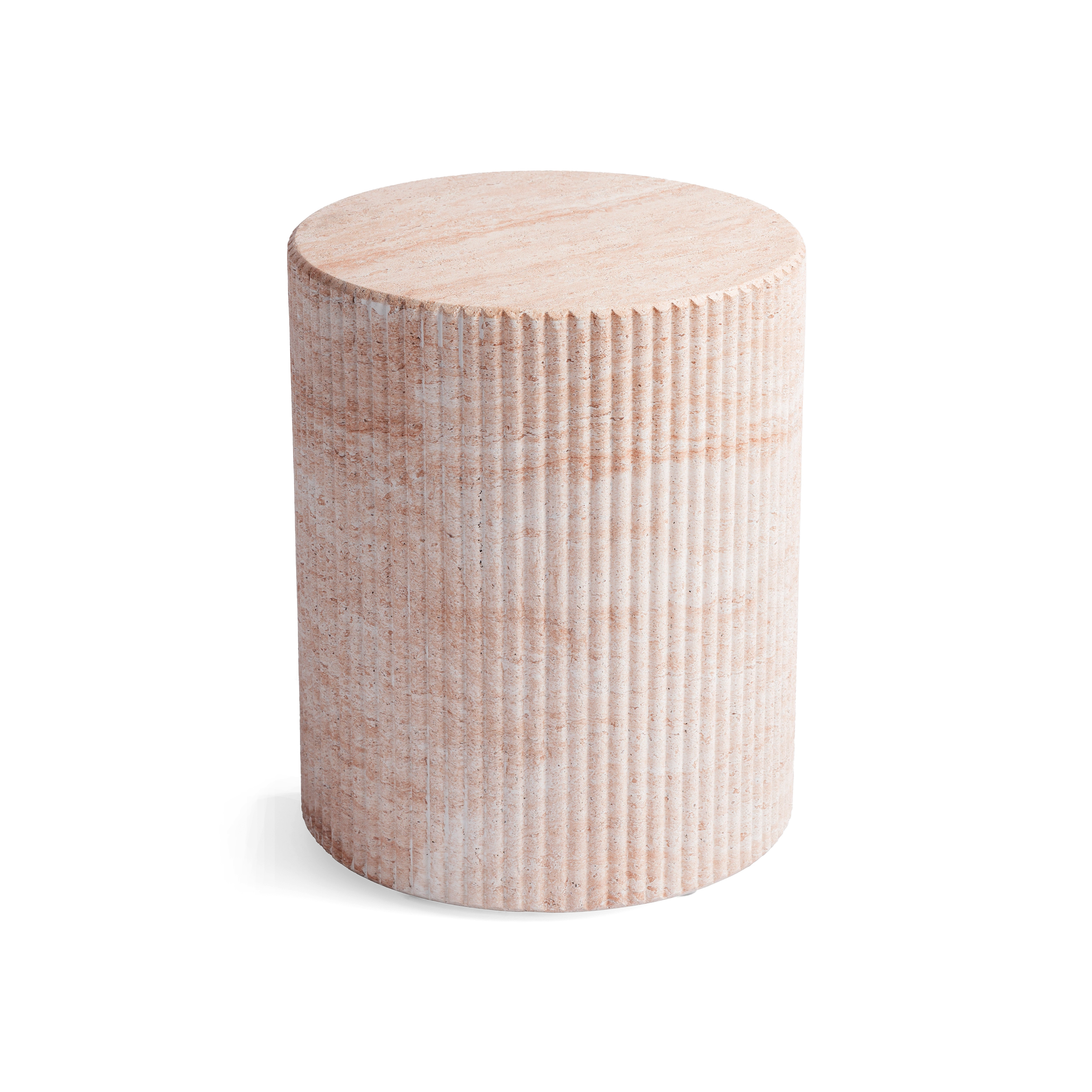 Maru Side Table #finish_faux-travertine