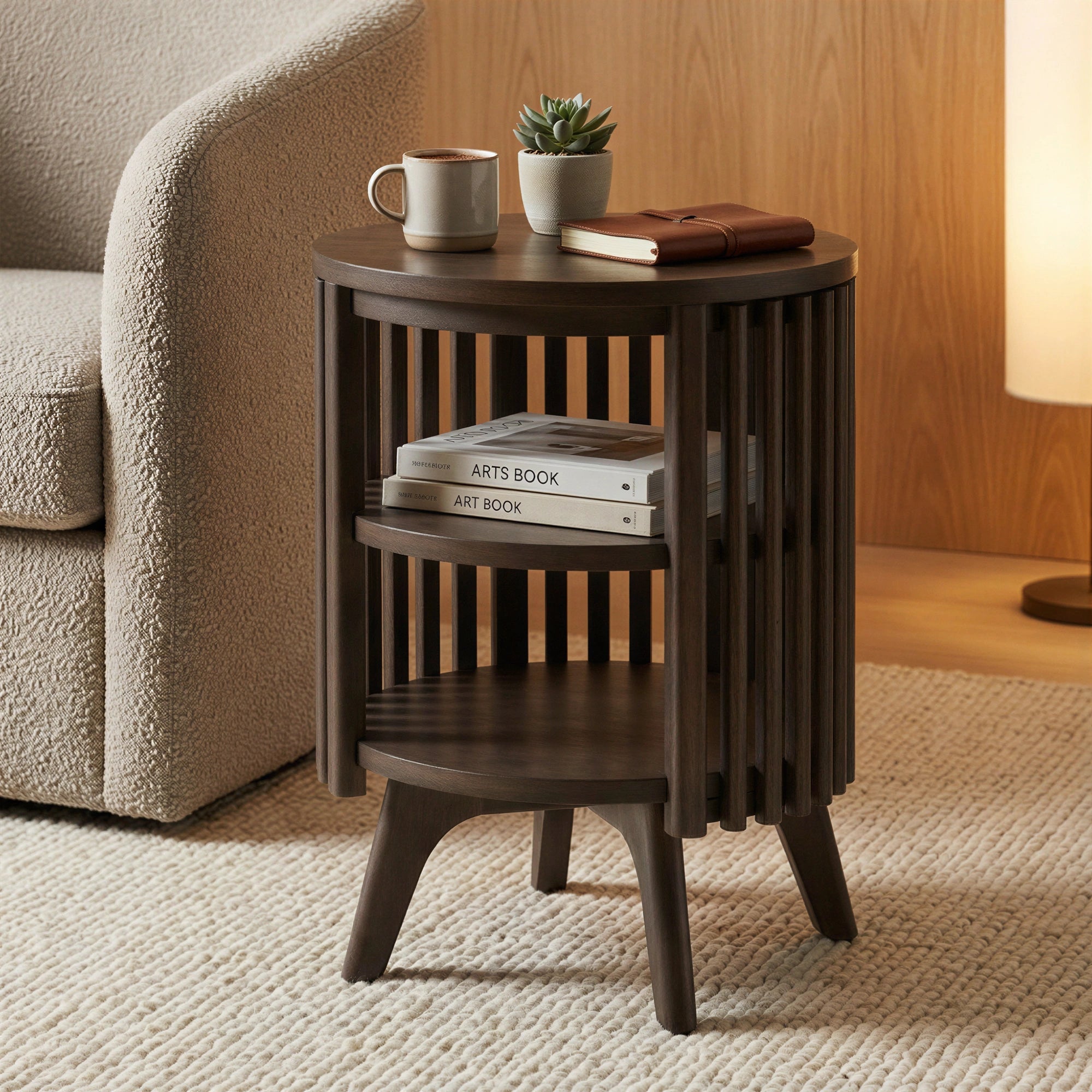 Sierra Side Table #finish_dark-stain